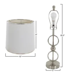 Floor Lamps Store 15 Table Lamps Modern Set Of 2 Brushed Steel (Includes LED Light Bulb) - Yorkshire Home