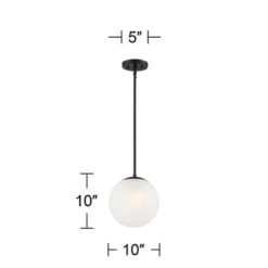 360 Lighting Ciana Black Mini Pendant 10" Wide Modern Orb Frosted Globe Glass Shade For Dining Room House Foyer Kitchen Island Entryway Bedroom Home 10 360 Lighting Ciana Black Mini Pendant 10" Wide Modern Orb Frosted Globe Glass Shade For Dining Room House Foyer Kitchen Island Entryway Bedroom Home -Floor Lamps Store GUEST 045c6771 2c42 4c9d b9cd 2442abc72f6d