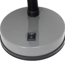 14.25" Traditional Fundamental Metal Desk Task Lamp And Bowl Shaped Shade With Flexi Gooseneck Gray - Creekwood Home -Floor Lamps Store GUEST 06024708 cfb1 49a7 b56e b0abf930f1a9