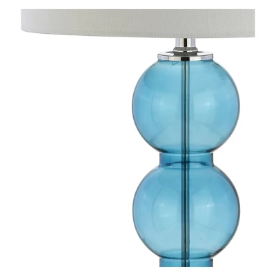 (Set Of 2) 27" Bella Glass Triple Sphere Table Lamp Sky Blue (Includes LED Light Bulb) - JONATHAN Y 2 (Set Of 2) 27" Bella Glass Triple Sphere Table Lamp Sky Blue (Includes LED Light Bulb) - JONATHAN Y - Image 2