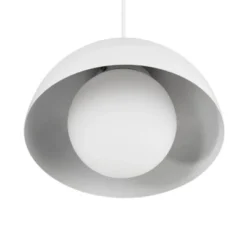 1-Light Amelia Plug-In Pendant With Glass Shade Matte White - Globe Electric -Floor Lamps Store GUEST 0beb224b 1915 4bc2 895d 14b3506a8355