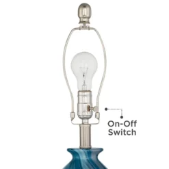 360 Lighting Carlton Modern Coastal Table Lamps 28" Tall Set Of 2 Swirling Blue Faux Marble White Tapered Drum Shade For Bedroom Living Room Bedside -Floor Lamps Store GUEST 0ebbd20e 5136 46cc bfe6 732ed5ef8f86