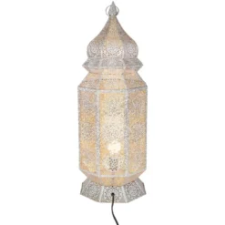 Northlight 29.5" White And Gold Moroccan Style Lantern Floor Lamp 5 Northlight 29.5" White And Gold Moroccan Style Lantern Floor Lamp -Floor Lamps Store GUEST 134bedff 37f5 4036 8361 73422027323e