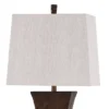 Asher Linear Embossed Resin Table Lamp Dark Brown - StyleCraft