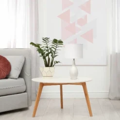 18.11" Traditional Standard Ceramic Dewdrop Table Desk Lamp With Matching Fabric Shade Off-White - Creekwood Home -Floor Lamps Store GUEST 1878afe7 19a6 4354 97e2 464cb1274066