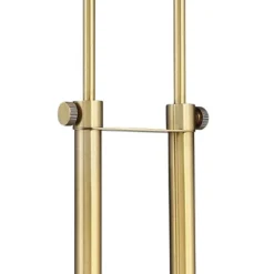 Possini Euro Design Keegan Modern Desk Lamp 24" High Warm Brass With Dual USB Charging Ports LED Adjustable Black Shade For Bedroom Living Room Desk -Floor Lamps Store GUEST 19811338 8eac 49f4 93d1 08d0ba10fd67