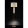 62.25" Traditional Metal Floor Lamp With Crystal Accents White - Ore International