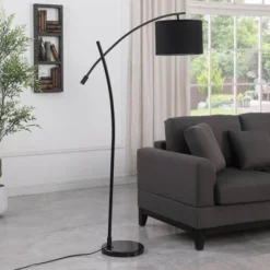 65" Oscar Pendulum Style On Marble Base Metal Floor Lamp Black - Ore International -Floor Lamps Store GUEST 1f33617e 423f 49a2 a52a a0730626e18e