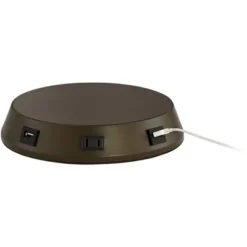 360 Lighting Accent Table Lamp With USB And AC Power Outlet Workstation Charging Base 22" High Warm Bronze Drum Shade Living Room Desk -Floor Lamps Store GUEST 20794d02 b9a7 4a06 8d20 e46fedcad087