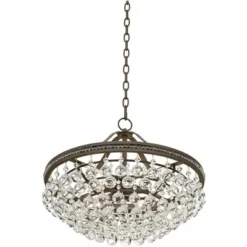 Vienna Full Spectrum Wohlfurst Bronze Pendant Chandelier 20 1/4" Wide Clear Crystal 5-Light Fixture For Dining Room House Foyer Kitchen Island Bedroom -Floor Lamps Store GUEST 2157e912 6003 4eae a057 28215d645ce1