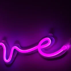 Amped Co 16" X 7” LED Neon Light Indoor Wall Sign With Line Switch, Magenta -Floor Lamps Store GUEST 23b63eca 9a93 4911 bdbd de9c219bc4a0