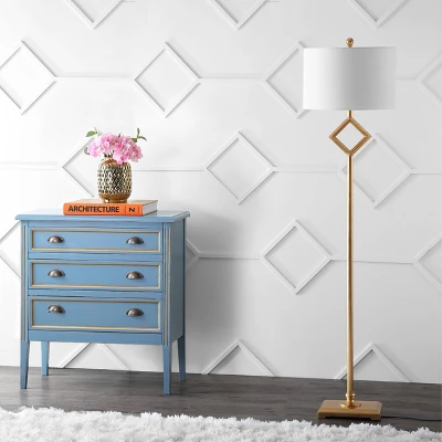 62.5" Metal Juno Floor Lamp (Includes LED Light Bulb) Gold - JONATHAN Y 2 62.5" Metal Juno Floor Lamp (Includes LED Light Bulb) Gold - JONATHAN Y - Image 2