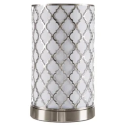 Tree Bark Pattern Uplight Table Lamp Medium Silver (Includes LED Light Bulb) - Lavish Home -Floor Lamps Store GUEST 2ddb687f ce9b 4dab 8a85 b135bb07f2f0