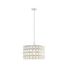Abbot 4-Light Drum-Shaped Chandelier White - Hampton Hill