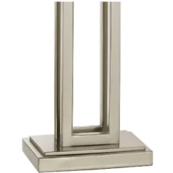 Possini Euro Design Modern Table Lamps 30" Tall Set Of 2 Brushed Nickel Open Rectangular White Box Shade For Living Room Family Bedroom -Floor Lamps Store GUEST 2f193d2c e3a4 44f8 aeb1 b918f7d4e952