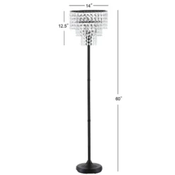 60" Crystal/Metal Juliette Floor Lamp (Includes Light Bulb) Bronze - JONATHAN Y -Floor Lamps Store GUEST 37c7533a 0482 4e22 b002 6bb46ada9039