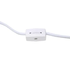 11.81" Traditional Petite Metal Stick Bedside Table Desk Lamp In Chrome With Fabric Shade Purple - Creekwood Home -Floor Lamps Store GUEST 3bb3e069 084c 4a04 8f61 9d25a0cabe6c 1