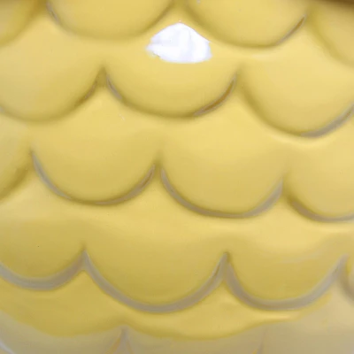 12.8" Contemporary Ceramic Owl Bedside Table Lamp With Matching Fabric Shade Yellow - Simple Designs 5 12.8" Contemporary Ceramic Owl Bedside Table Lamp With Matching Fabric Shade Yellow - Simple Designs - Image 5