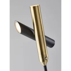 LED Vega Torchiere Black/Brass (Includes LED Light Bulb) - Adesso -Floor Lamps Store GUEST 3f55d9fd 4eef 4d88 8b6d 6b1dab848fb1