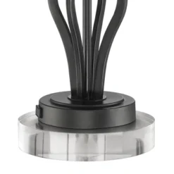 360 Lighting Heather Modern Accent Table Lamps Set Of 2 With Round Risers 22 1/2" High Iron USB And AC Power Outlet In Base Off White Glass For Desk -Floor Lamps Store GUEST 440a0266 dbbc 44a0 ace8 cc9927e94f99