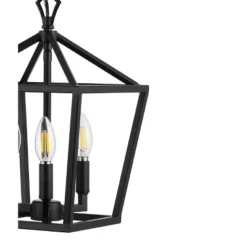 10" 3-Light Ojai Iron Classic Modern Lantern LED Pendant - JONATHAN Y -Floor Lamps Store GUEST 4c5de876 9492 48f4 a828 2c028d6c1c27