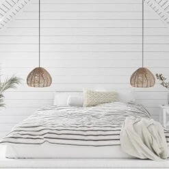 12.75" 1-Light Gloriana Pendant Rattan Brown - River Of Goods -Floor Lamps Store GUEST 4cbc7b59 0668 49b7 908c a289245150d0