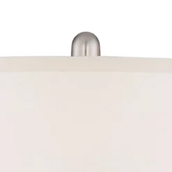 Regency Hill Blair Traditional Table Lamps 25" High Set Of 2 Brushed Nickel White Drum Shade For Bedroom Living Room Bedside Nightstand Office Family 8 Regency Hill Blair Traditional Table Lamps 25" High Set Of 2 Brushed Nickel White Drum Shade For Bedroom Living Room Bedside Nightstand Office Family -Floor Lamps Store GUEST 4e98695a 166d 4f5c 8337 fb37337e2575