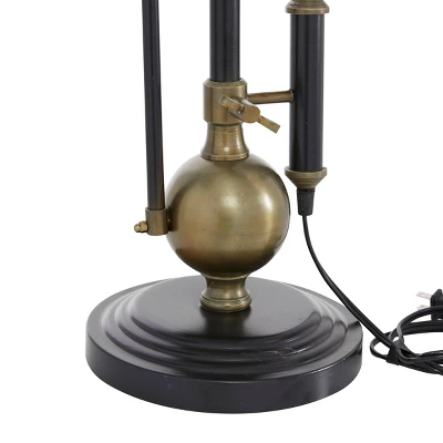 Industrial Metal Table Lamp Black - Olivia & May 4 Industrial Metal Table Lamp Black - Olivia & May - Image 4