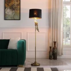 64.5" Modern Elegance Golden Peacock On A Pedestal Polyresin Floor Lamp - Ore International -Floor Lamps Store GUEST 557f8d00 b7ec 4812 8373 15a3b57c439a