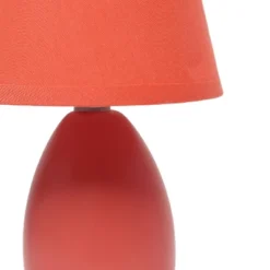 9.45" 2pk Petite Ceramic Oblong Bedside Table Desk Lamps With Matching Tapered Drum Shade Orange - Creekwood Home 14 9.45" 2pk Petite Ceramic Oblong Bedside Table Desk Lamps With Matching Tapered Drum Shade Orange - Creekwood Home -Floor Lamps Store GUEST 570b7494 2445 47c9 98cf 9ce213140af8