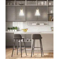 7.5" Adjustable Metal Goldwater Drop Pendant (Includes Energy Efficient Light Bulb) Brass - JONATHAN Y -Floor Lamps Store GUEST 588d70fd 38d3 4a7c baa0 0ca8d24e58b3