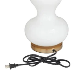 29" X 15" Modern Glass Table Lamp White - Olivia & May -Floor Lamps Store GUEST 5ec4439d a4f1 4c81 bebc a1e2b0aa46a5