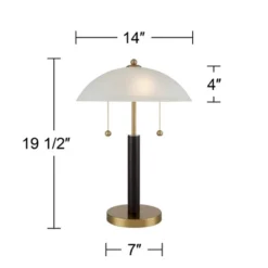 360 Lighting Orbital 19 1/2" High Wood And Warm Gold Pull Chain Desk Lamps Set Of 2 -Floor Lamps Store GUEST 64bd9401 dff0 4e6e 847e 7bf7fdea37cb