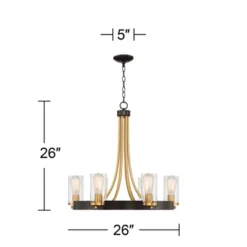 Stiffel Ferrers Dark Bronze Gold Chandelier 26" Wide Clear Glass Shade 6-Light Fixture For Dining Room House Foyer Kitchen Island Entryway Bedroom 15 Stiffel Ferrers Dark Bronze Gold Chandelier 26" Wide Clear Glass Shade 6-Light Fixture For Dining Room House Foyer Kitchen Island Entryway Bedroom -Floor Lamps Store GUEST 6512f7e2 7f6c 4a16 9477 5ad1c511c461