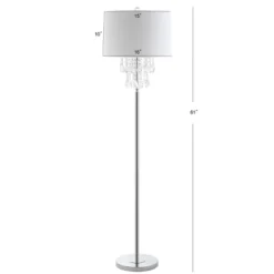 61" Crystal/Metal Abigail Floor Lamp (Includes LED Light Bulb) Silver - JONATHAN Y -Floor Lamps Store GUEST 722edc86 8bab 410a bd37 cc2cd2bf62a5