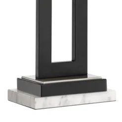 360 Lighting Neil Modern Table Lamp With White Marble Riser 26" High Two Tone USB Charging Port Rectangular Shade Bedroom For Bedroom Living Room Desk -Floor Lamps Store GUEST 74c21db2 df27 43f4 a5c3 8a4b90c43505