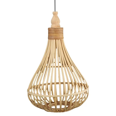 1-Light Armsfield Bell Pendant With Wood Shade Brown - EGLO 1 1-Light Armsfield Bell Pendant With Wood Shade Brown - EGLO
