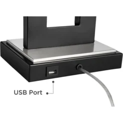 360 Lighting Neil Modern Table Lamp With White Marble Riser 26" High Two Tone USB Charging Port Rectangular Shade Bedroom For Bedroom Living Room Desk -Floor Lamps Store GUEST 796fdf2b 7c2b 427e a28e ae2c3ad233bd