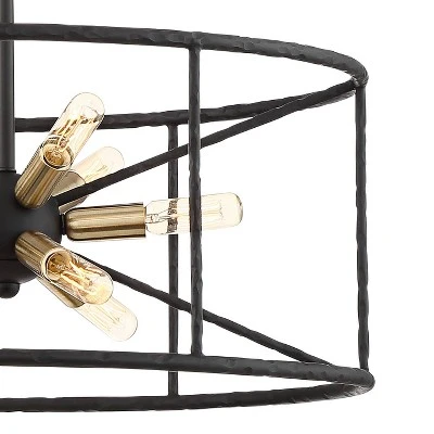 Possini Euro Design La Vista Black Chandelier 20 1/4" Wide Modern Sputnik 9-Light Fixture For Dining Room House Foyer Kitchen Island Entryway Bedroom 2 Possini Euro Design La Vista Black Chandelier 20 1/4" Wide Modern Sputnik 9-Light Fixture For Dining Room House Foyer Kitchen Island Entryway Bedroom - Image 2