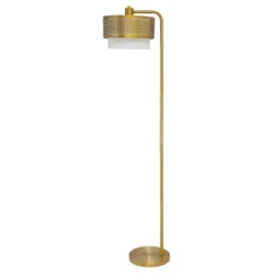 65.25" Ximena Drum Shade Floor Lamp Gold - River Of Goods -Floor Lamps Store GUEST 7ebbf3fd 20f3 47a8 b6da a42ce57b6ede