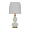 29" X 15" Modern Glass Table Lamp White - Olivia & May