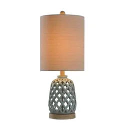 Ceramic Table Lamp Blue - StyleCraft