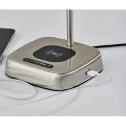 Radley Charge Table Lamp With Smart Switch Silver (Includes LED Light Bulb) - Adesso -Floor Lamps Store GUEST 85ce964b 7473 4c7b bdca 88a5e4f526e5