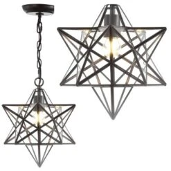 12" Stella Moravian Star Metal/Clear Glass LED Pendant - Jonathan Y 10 12" Stella Moravian Star Metal/Clear Glass LED Pendant - Jonathan Y -Floor Lamps Store GUEST 85dbeb50 172a 45a2 a25f ed3371140664