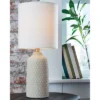 Donnford Ceramic Table Lamp Gray/White - Signature Design By Ashley