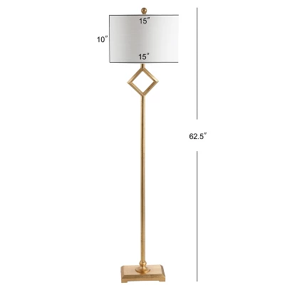 62.5" Metal Juno Floor Lamp (Includes LED Light Bulb) Gold - JONATHAN Y 3 62.5" Metal Juno Floor Lamp (Includes LED Light Bulb) Gold - JONATHAN Y - Image 3