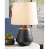 Ancel Metal Table Lamp Black/Brown - Signature Design By Ashley