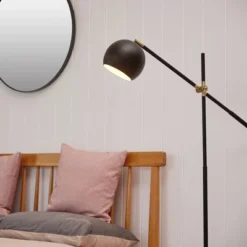 60" Molly Floor Lamp With Matte Black Shade - Globe Electric -Floor Lamps Store GUEST 8accb9ad ab97 48ab a4dc 874663eede94