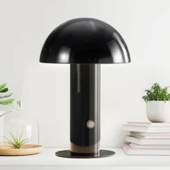10.75" Boletus Contemporary Bohemian Rechargeable/Cordless Iron LED Mushroom Table Lamp - JONATHAN Y -Floor Lamps Store GUEST 8aef29eb bdb6 4cbd bbe5 22a625eb9cc9