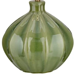 360 Lighting Modern Table Lamp With USB Charging Port 20.5" High Green Ribbed Ceramic Oatmeal Fabric Drum Shade For Bedroom Desk (Color May Vary) -Floor Lamps Store GUEST 8f194dbf 7f26 40f8 bcd4 0711d37b077e